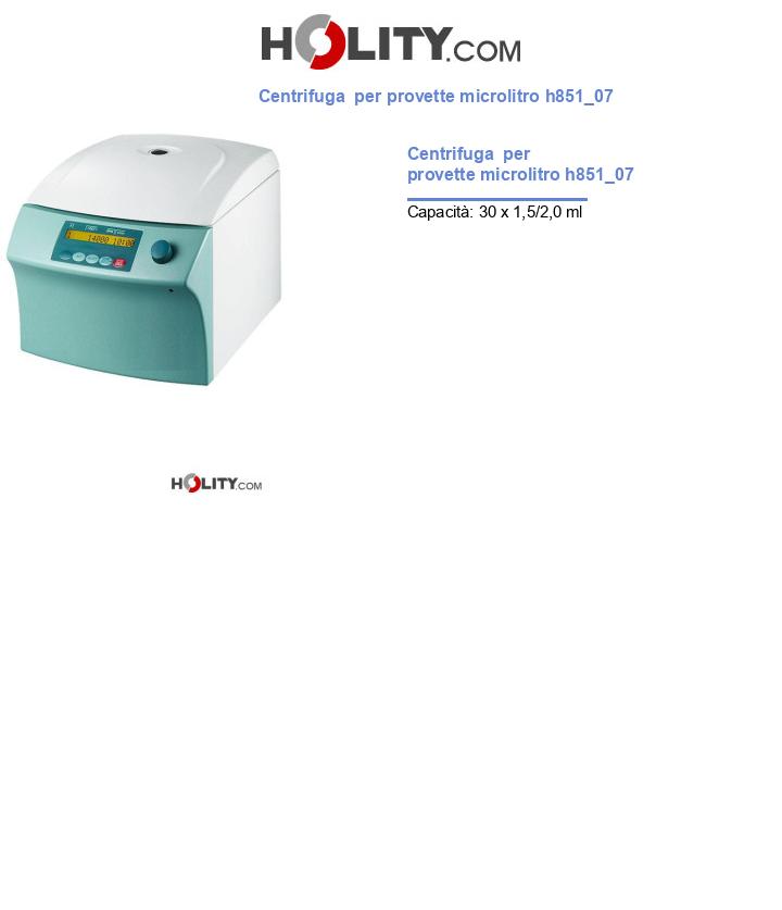 Centrifuga  per provette microlitro h851_07
