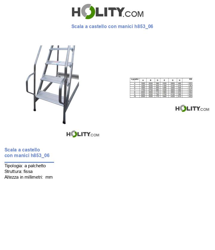 Scala a castello con manici h853_06