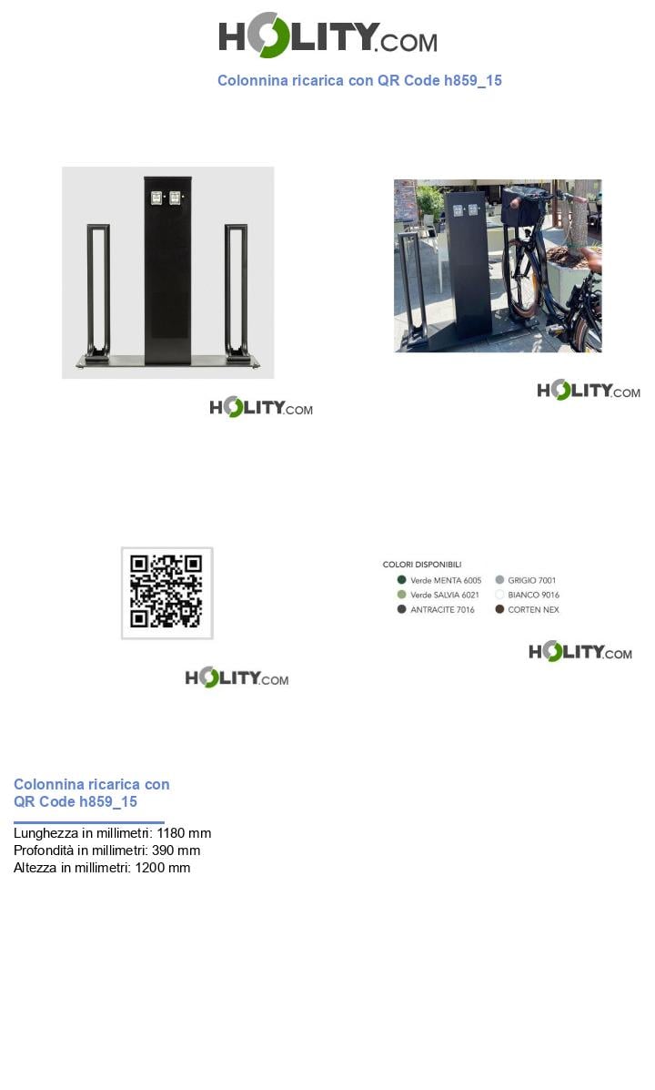 Colonnina ricarica con QR Code h859_15