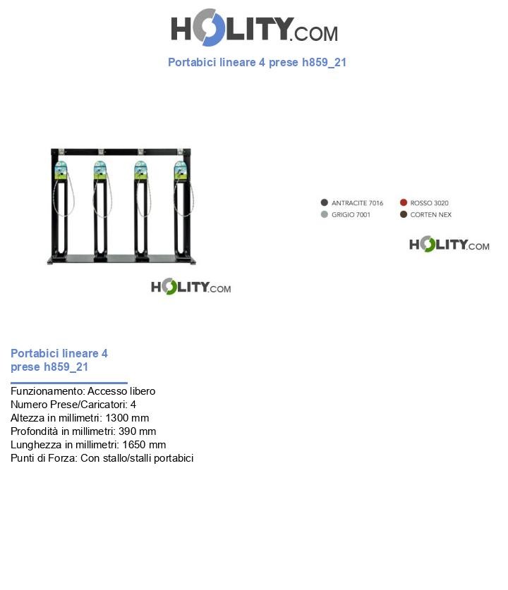 Portabici lineare 4 prese h859_21