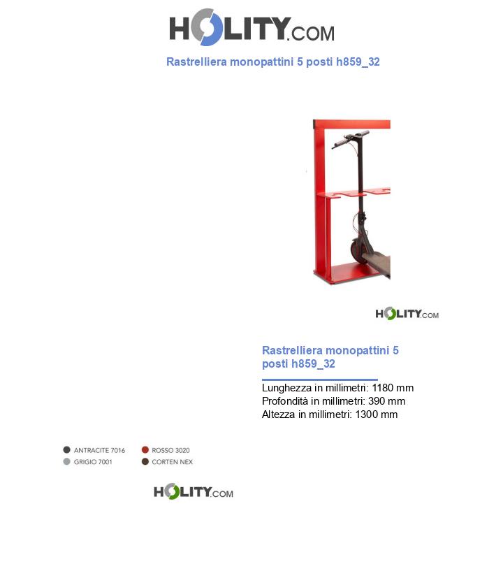 Rastrelliera monopattini 5 posti h859_32