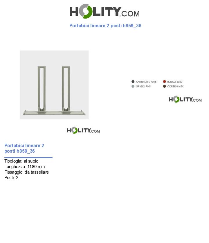 Portabici lineare 2 posti h859_36