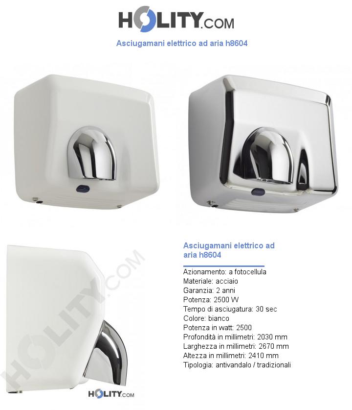 Asciugamani elettrico ad aria h8604