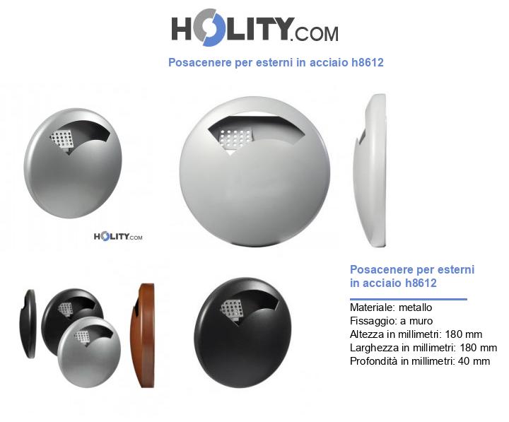 Posacenere per esterni in acciaio h8612