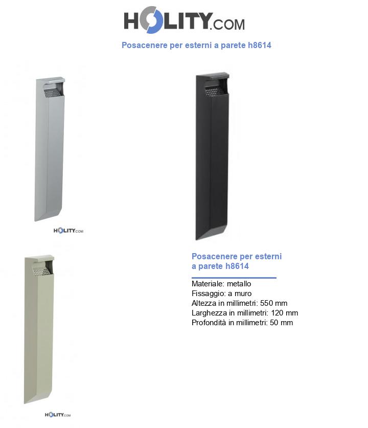 Posacenere per esterni a parete h8614