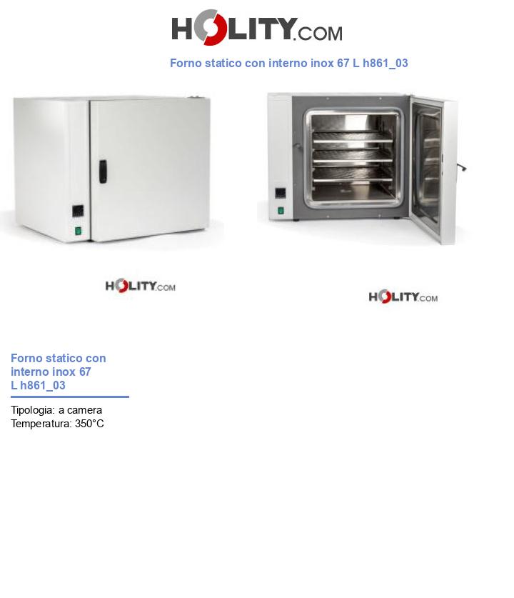 Forno statico con interno inox 67 L h861_03