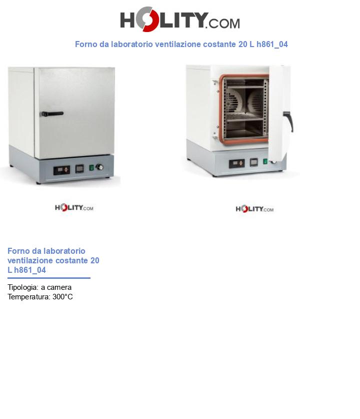 Forno da laboratorio ventilazione costante 20 L h861_04