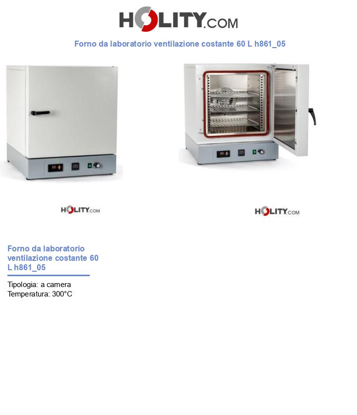 Forno da laboratorio ventilazione costante 60 L h861_05