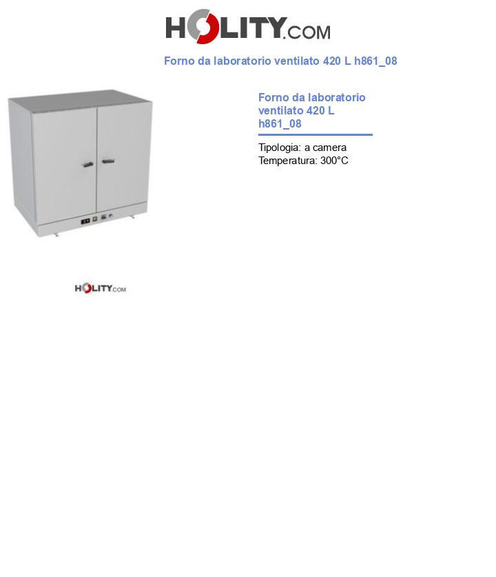 Forno da laboratorio ventilato 420 L h861_08