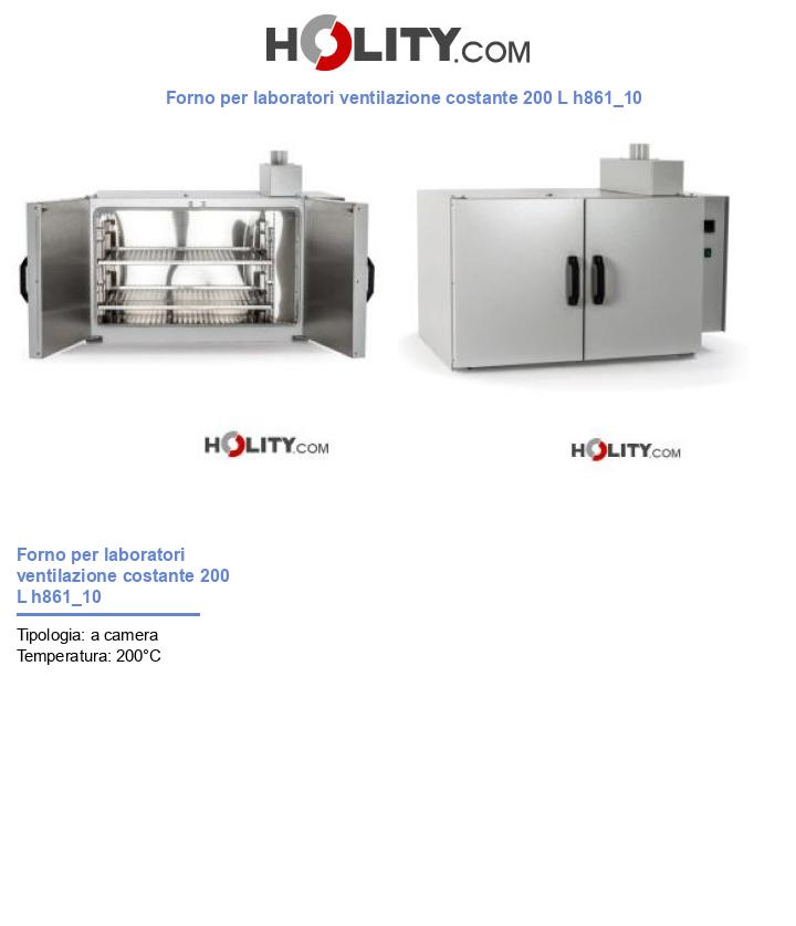 Forno per laboratori ventilazione costante 200 L h861_10