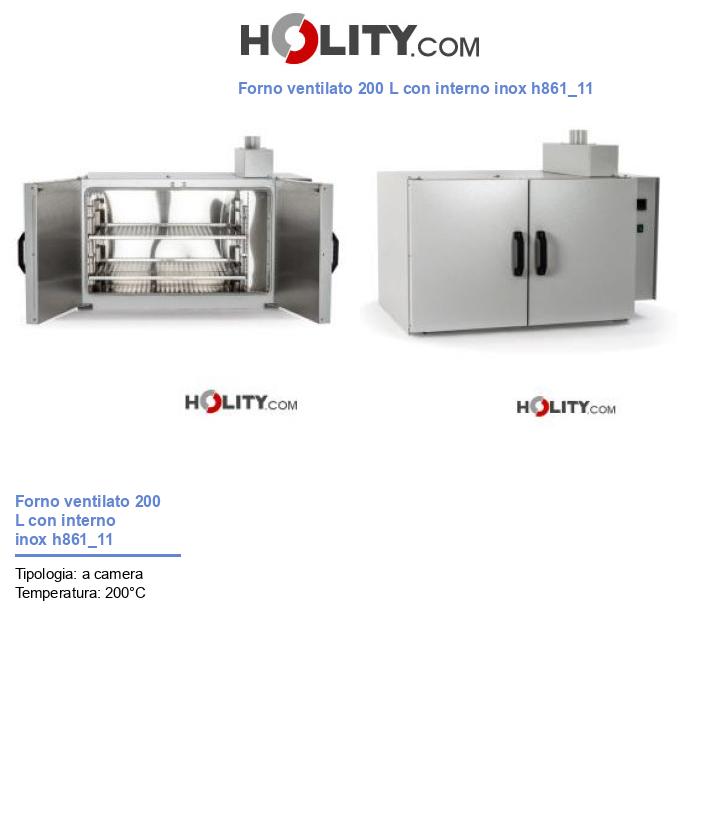 Forno ventilato 200 L con interno inox h861_11