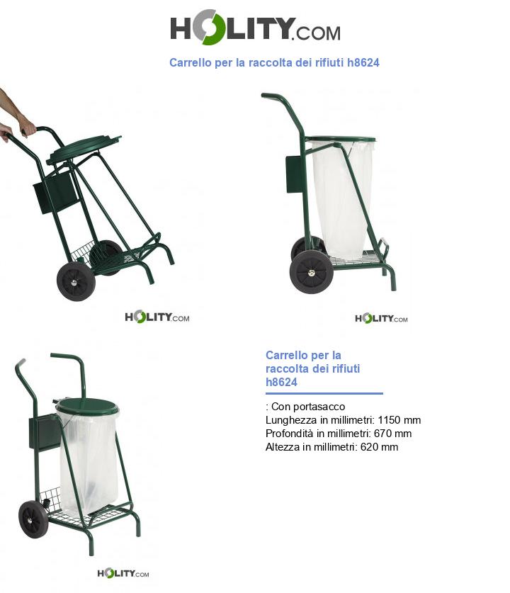 Carrello per la raccolta dei rifiuti h8624