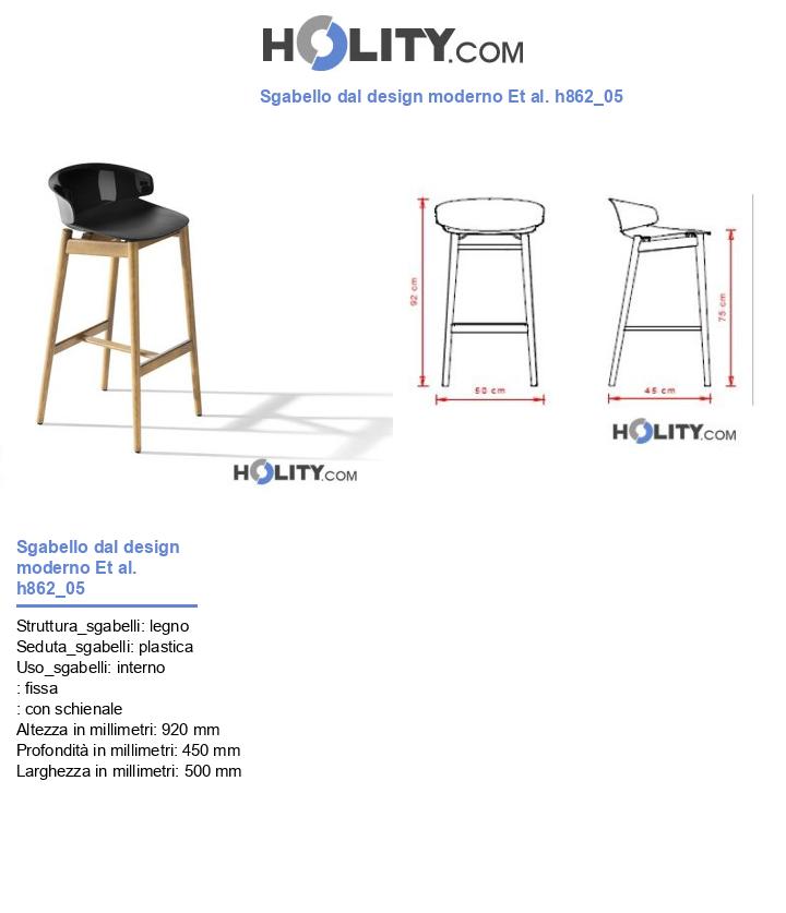Sgabello dal design moderno Et al. h862_05