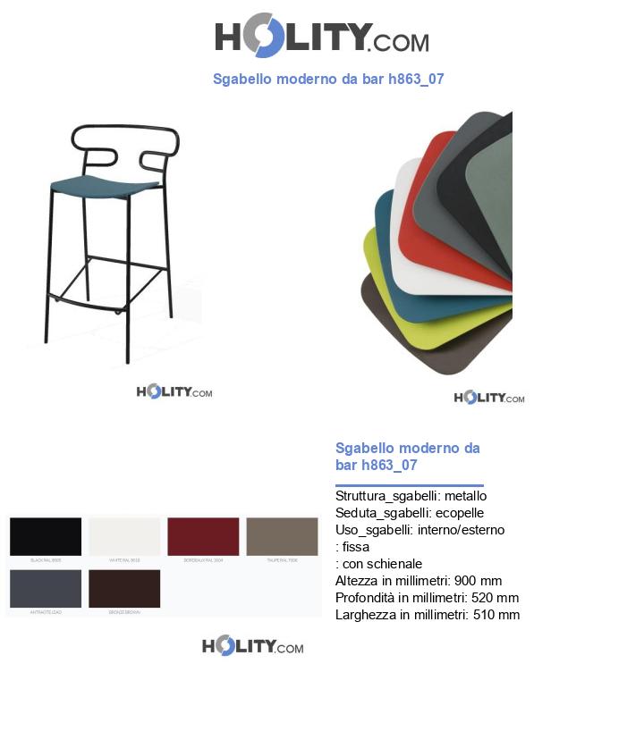 Sgabello moderno da bar h863_07
