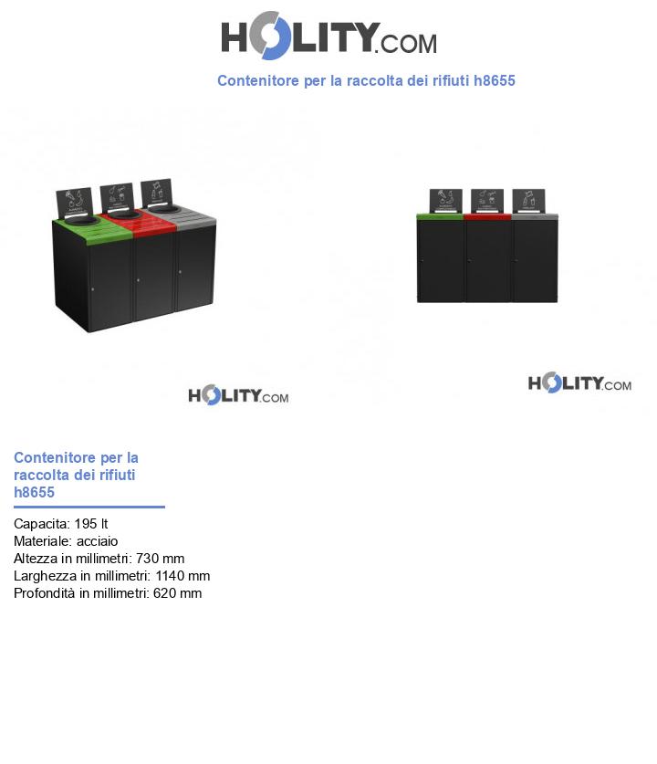 Contenitore per la raccolta dei rifiuti h8655