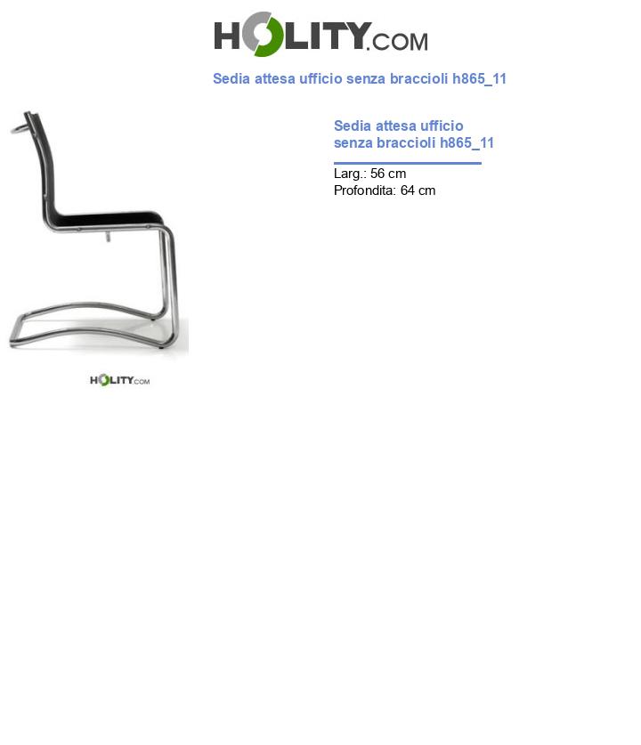 Sedia attesa ufficio senza braccioli h865_11