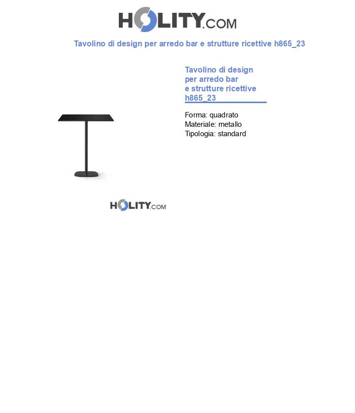 Tavolino di design per arredo bar e strutture ricettive h865_23
