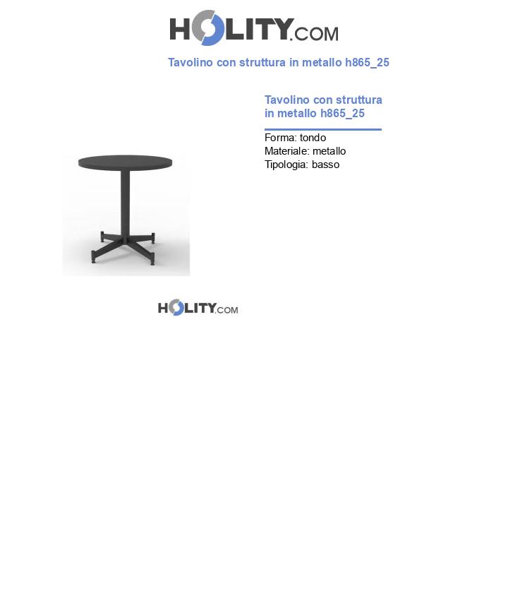 Tavolino con struttura in metallo h865_25