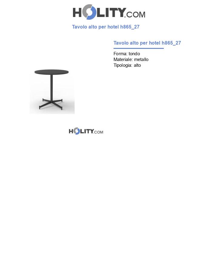 Tavolo alto per hotel h865_27