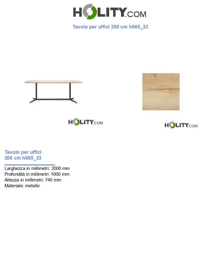 Tavolo per uffici 200 cm h865_33