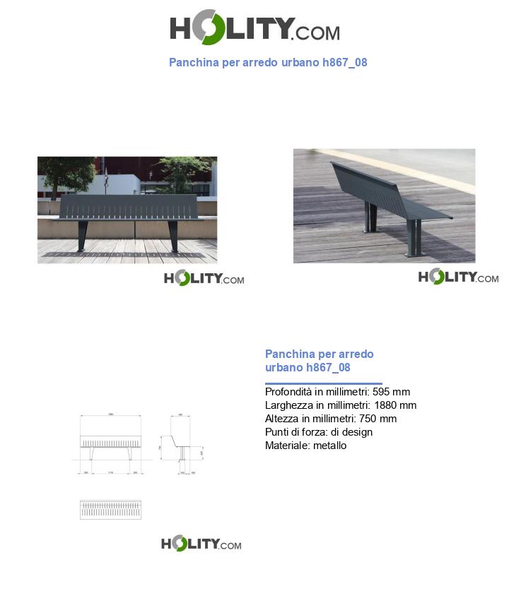 Panchina per arredo urbano h867_08
