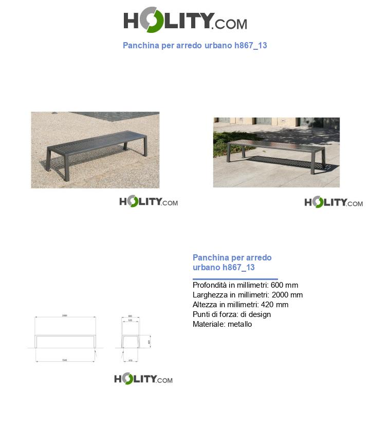 Panchina per arredo urbano h867_13