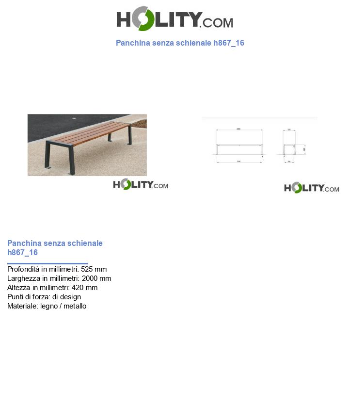 Panchina senza schienale h867_16