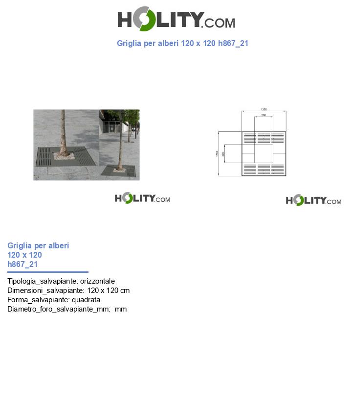 Griglia per alberi 120 x 120 h867_21