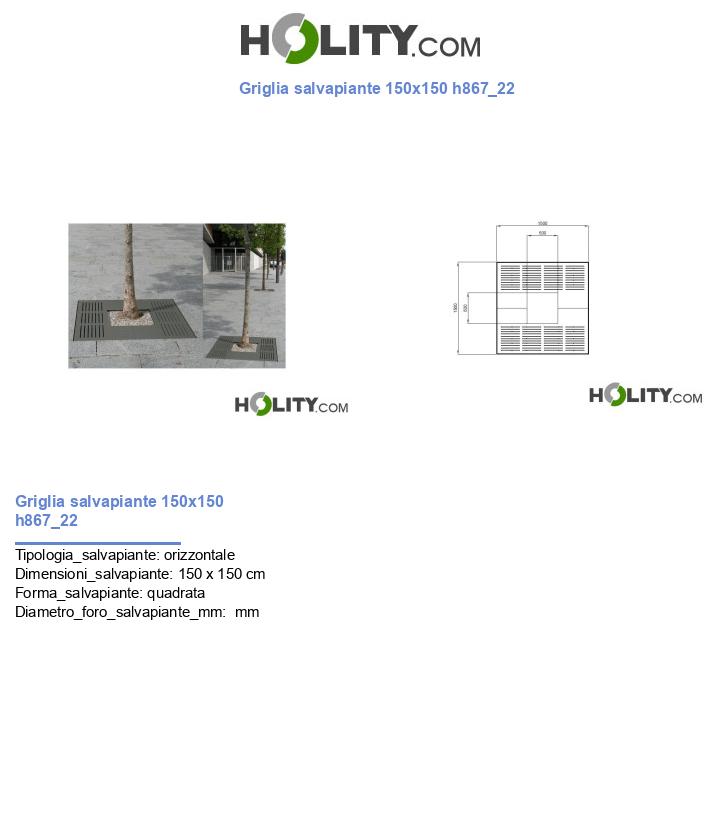 Griglia salvapiante 150x150 h867_22