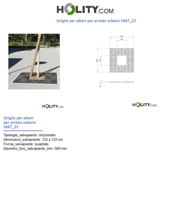 Griglia per alberi per arredo urbano h867_23