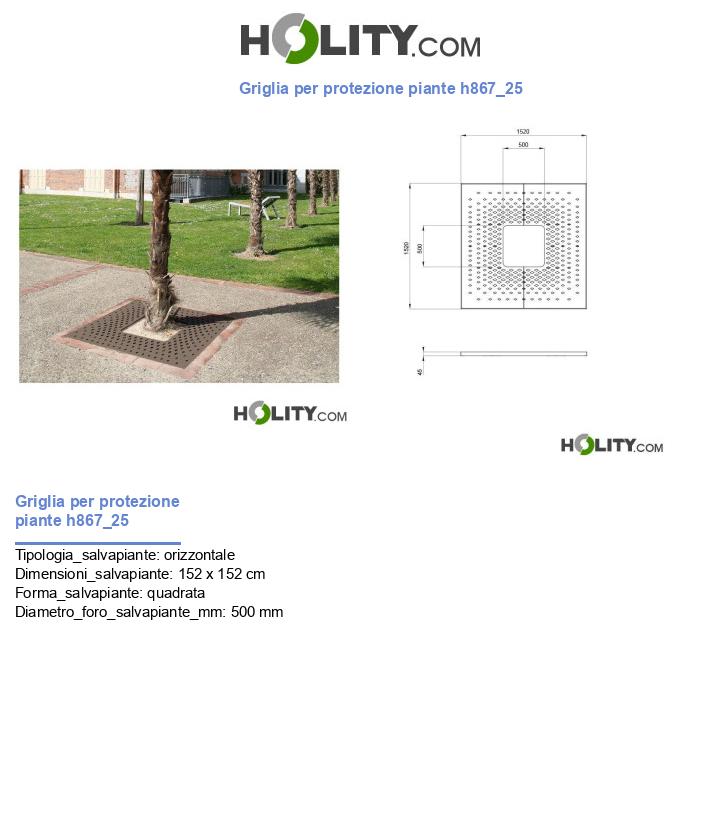 Griglia per protezione piante h867_25