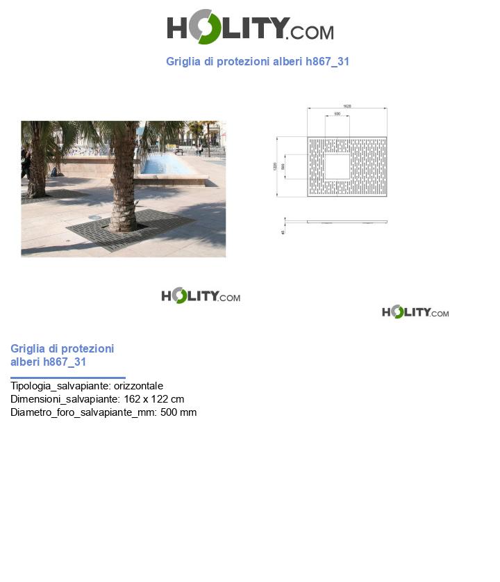 Griglia di protezioni alberi h867_31