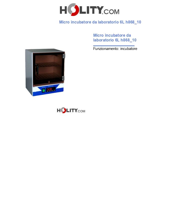 Micro incubatore da laboratorio 6L h868_10