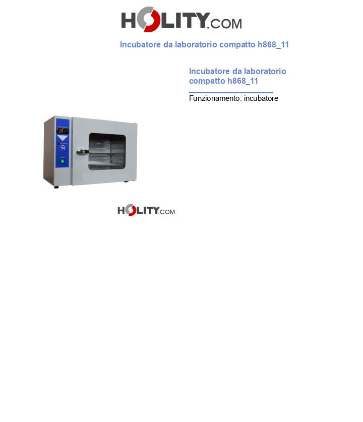 Incubatore da laboratorio compatto h868_11