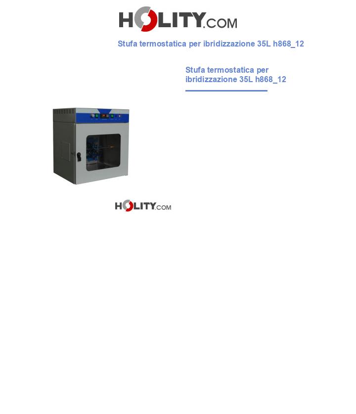 Stufa termostatica per ibridizzazione 35L h868_12