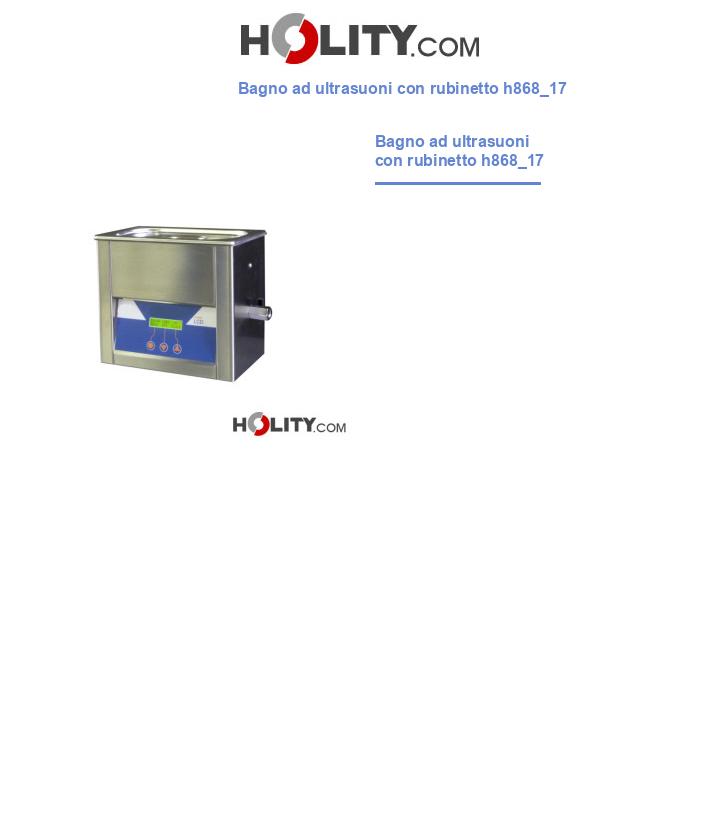 Bagno ad ultrasuoni con rubinetto h868_17