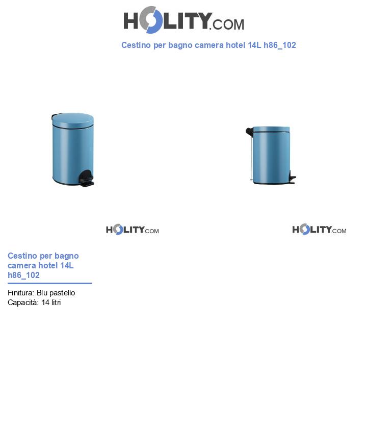 Cestino per bagno camera hotel 14L h86_102