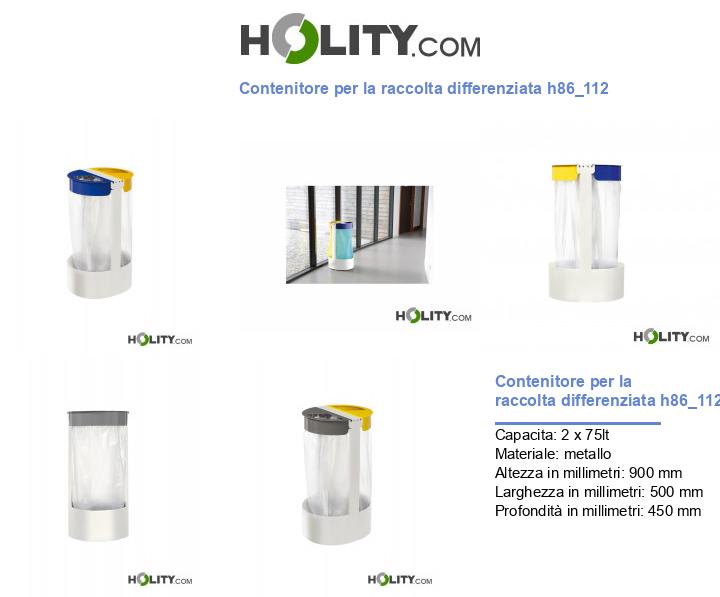 Contenitore per la raccolta differenziata h86_112