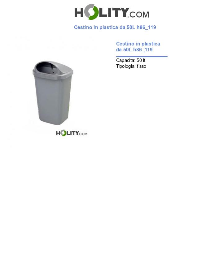 Cestino in plastica da 50L h86_119
