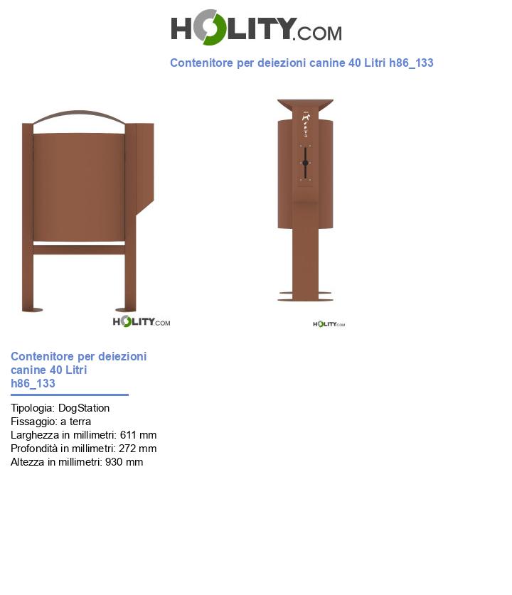 Contenitore per deiezioni canine 40 Litri h86_133