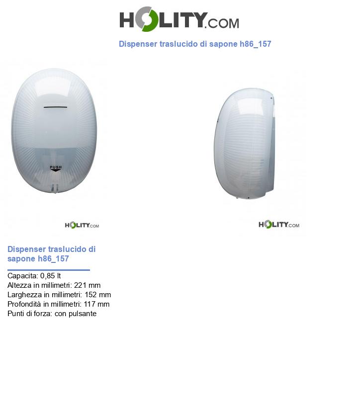 Dispenser traslucido di sapone h86_157