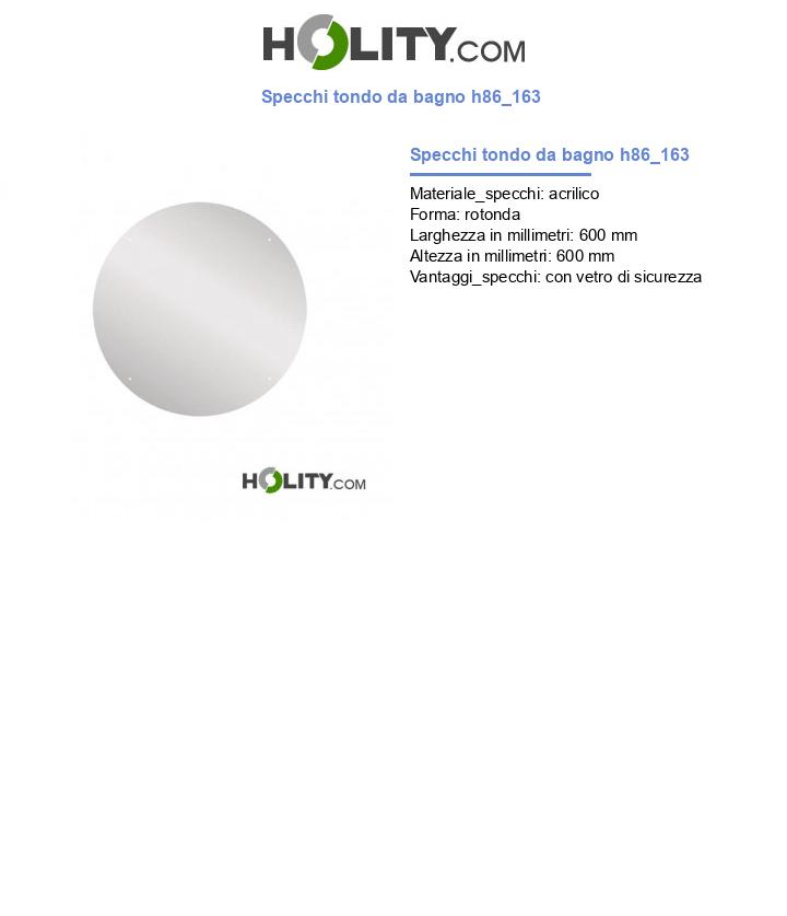 Specchi tondo da bagno h86_163