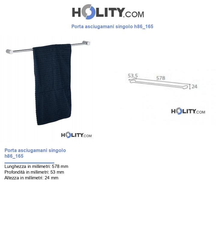 Porta asciugamani singolo h86_165
