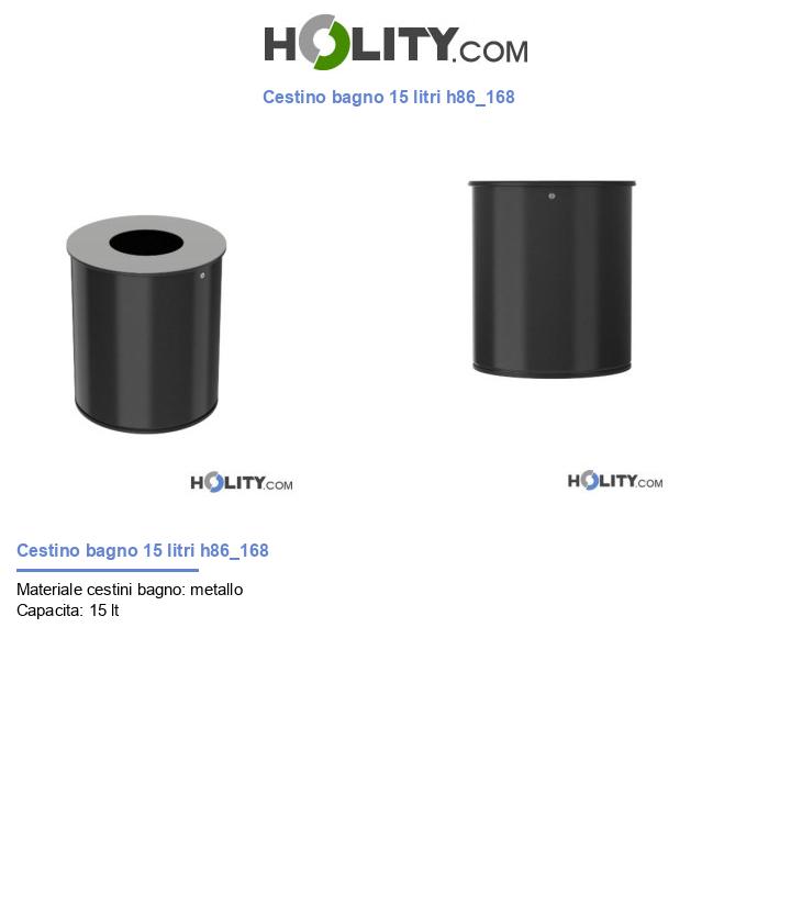 Cestino bagno 15 litri h86_168