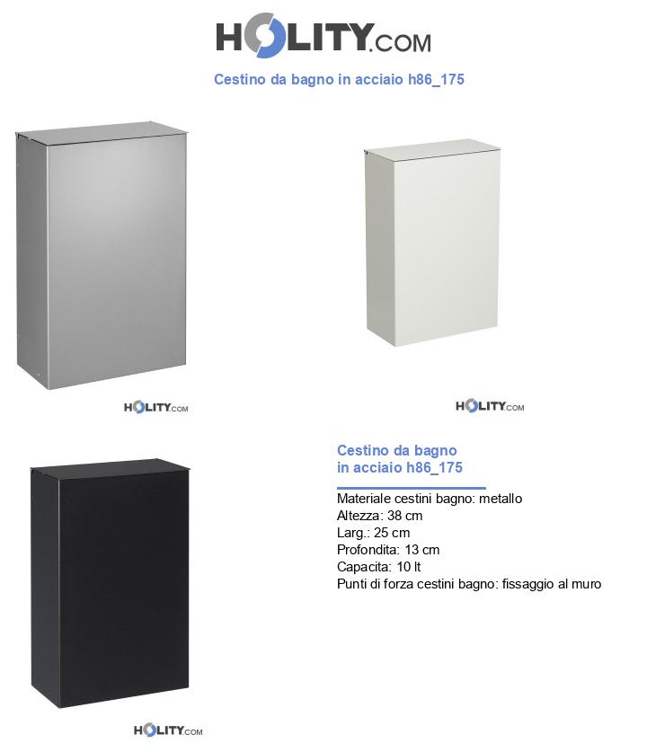 Cestino da bagno in acciaio h86_175
