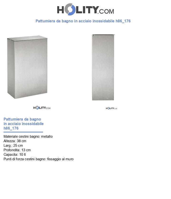 Pattumiera da bagno in acciaio inossidabile h86_176