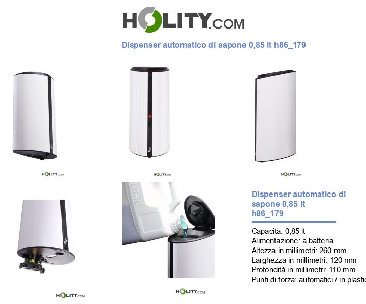 Dispenser automatico di sapone 0,85 lt h86_179