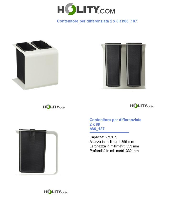 Contenitore per differenziata 2 x 8lt h86_187