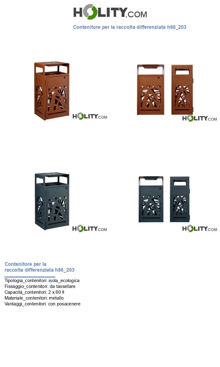 Contenitore per la raccolta differenziata h86_203