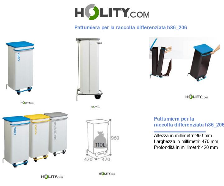 Pattumiera per la raccolta differenziata h86_206